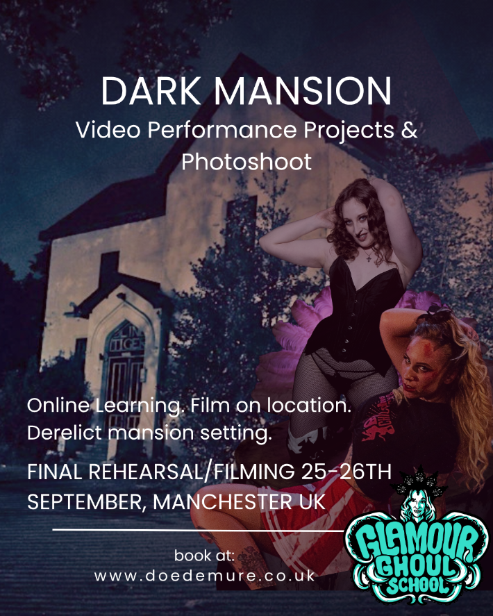 Burlesque and fusion bellydance video performance intensives with Doe Demure