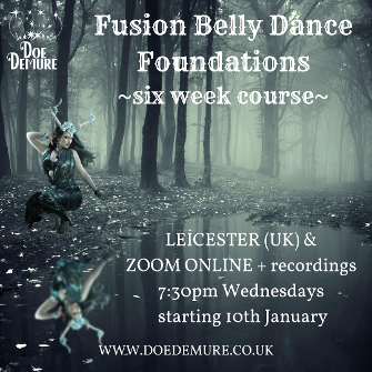 Fusion belly dance classes Leicester and online