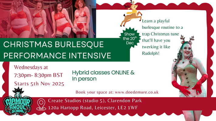 Christmas burlesque performance intensive