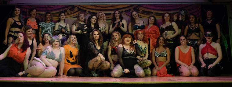 Butterfly Boudoir Halloween 2022 burlesque and belly dance show at Attenborough Arts Centre