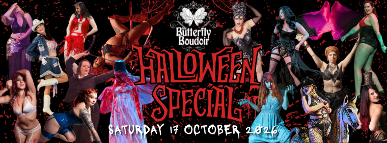 Butterfly Boudoir Burlesque and bellydance show